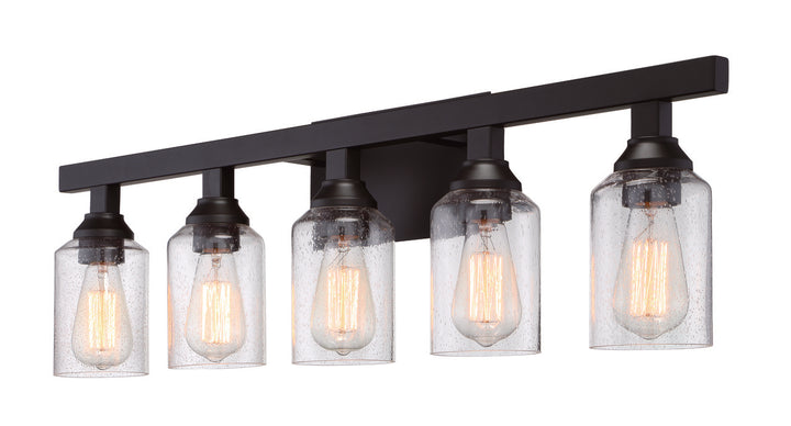Chicago Vanity Light in Flat Black by Craftmade
