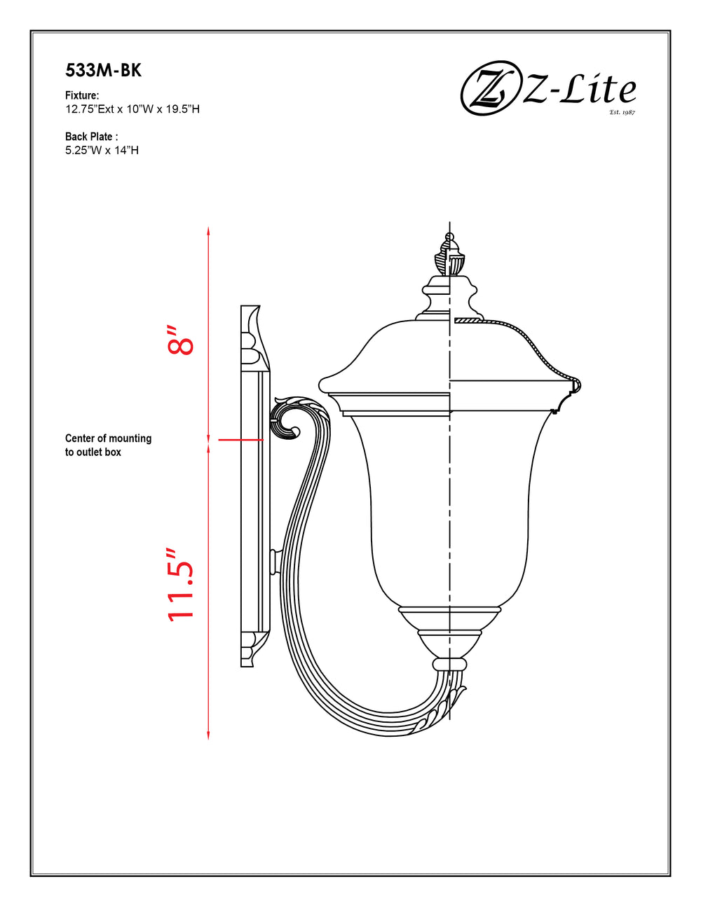 Armstrong - 2 Light Outdoor Wall Light