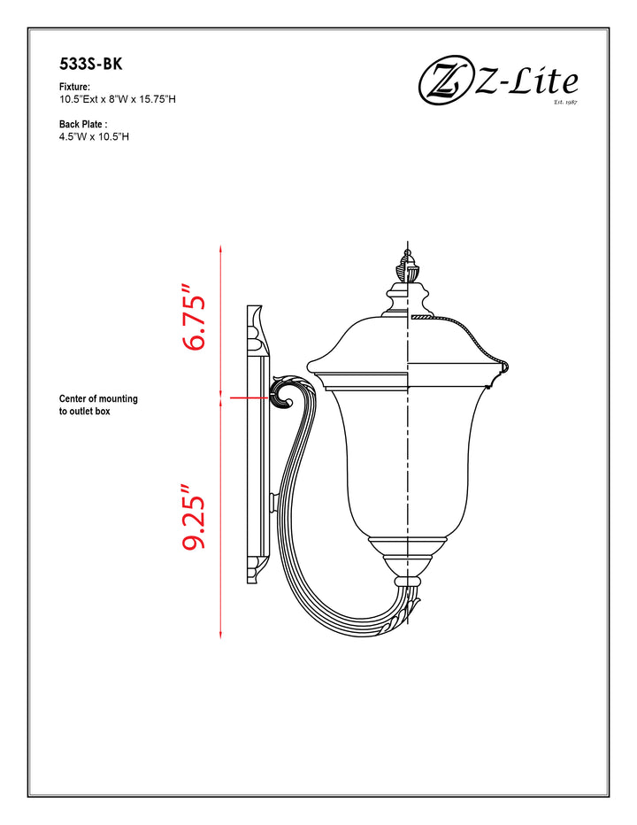 Armstrong - 1 Light Outdoor Wall Light