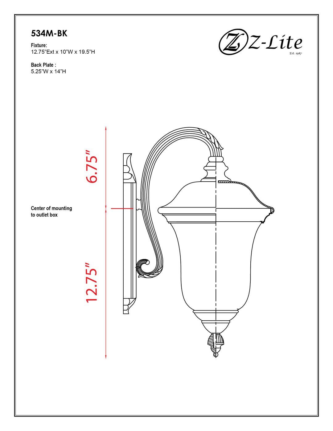 Armstrong - 2 Light Outdoor Wall Light (534M)