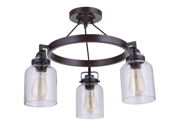 Foxwood 3-Light Convertible Semi-Flush Mount by Craftmade - view 2