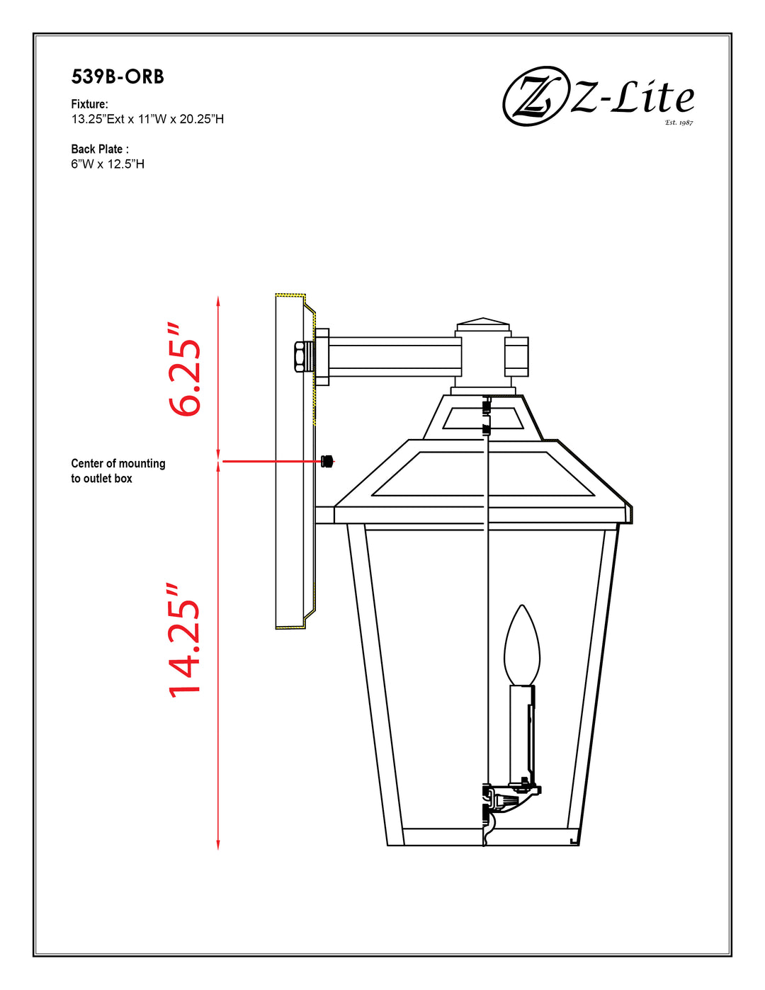 Bayland - 3 Light Outdoor Wall Light