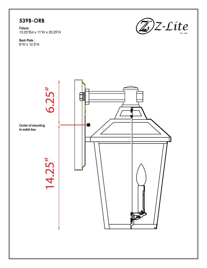 Bayland - 3 Light Outdoor Wall Light