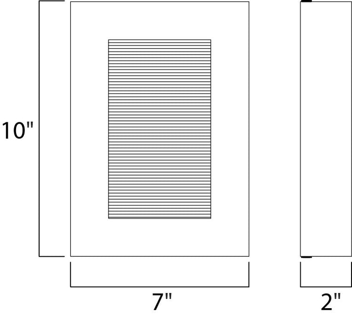 Avenue Small LED Outdoor Wall Sconce dimensions diagram