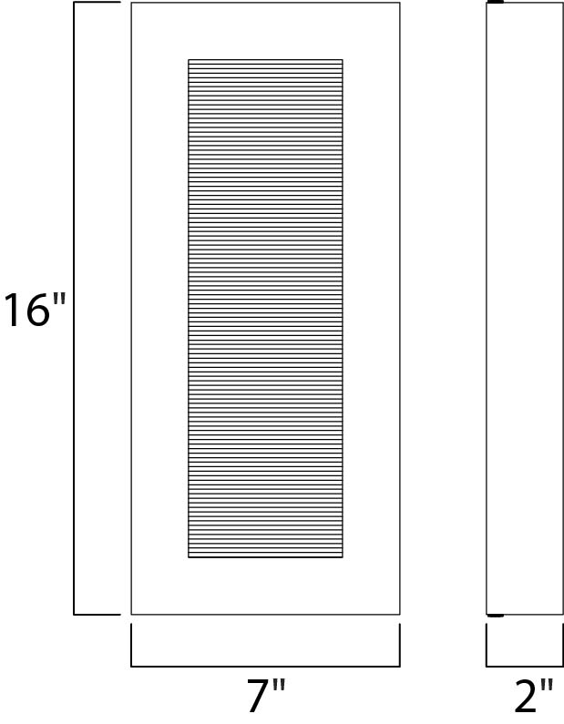 Avenue Medium LED Outdoor Wall Sconce dimensions diagram