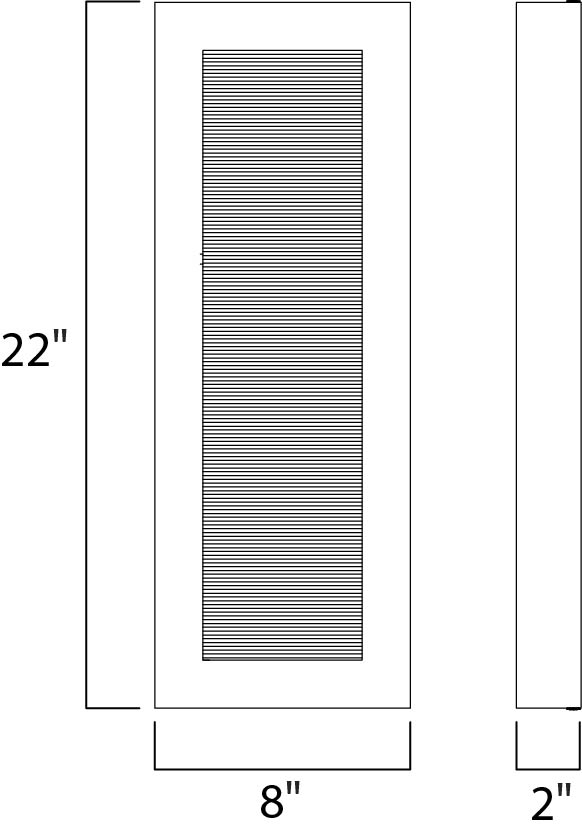 Avenue Large LED Outdoor Wall Sconce dimensions diagram