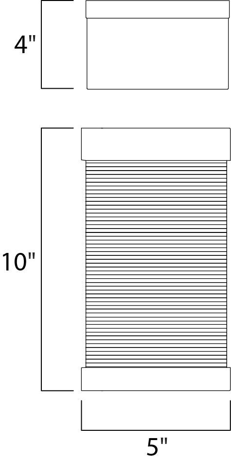 Stackhouse VX LED Outdoor Wall Sconce dimensions diagram