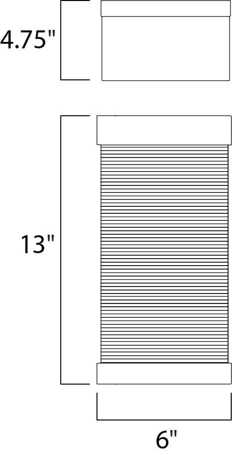 Stackhouse VX LED Outdoor Wall Sconce dimensions diagram