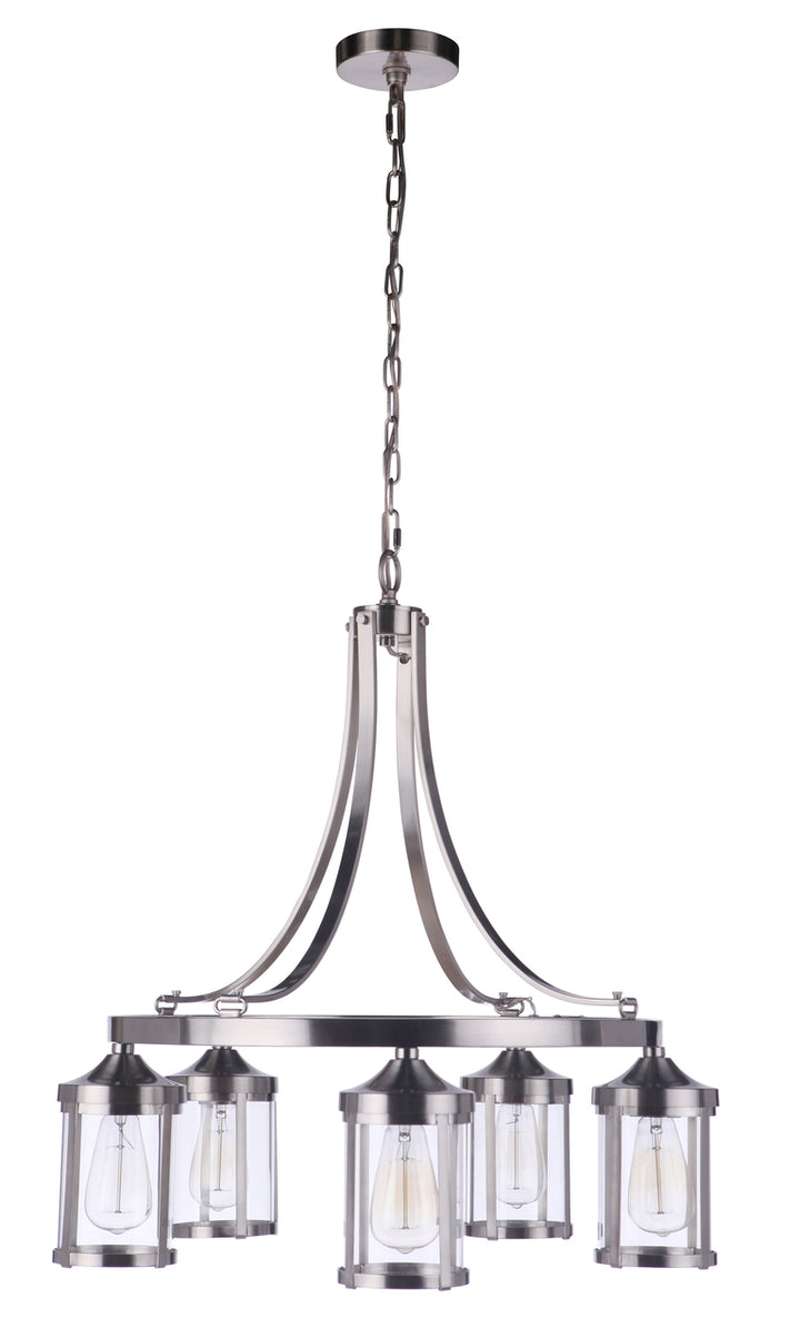 Elliot 5-Light Chandelier in Brushed Polished Nickel by Craftmade