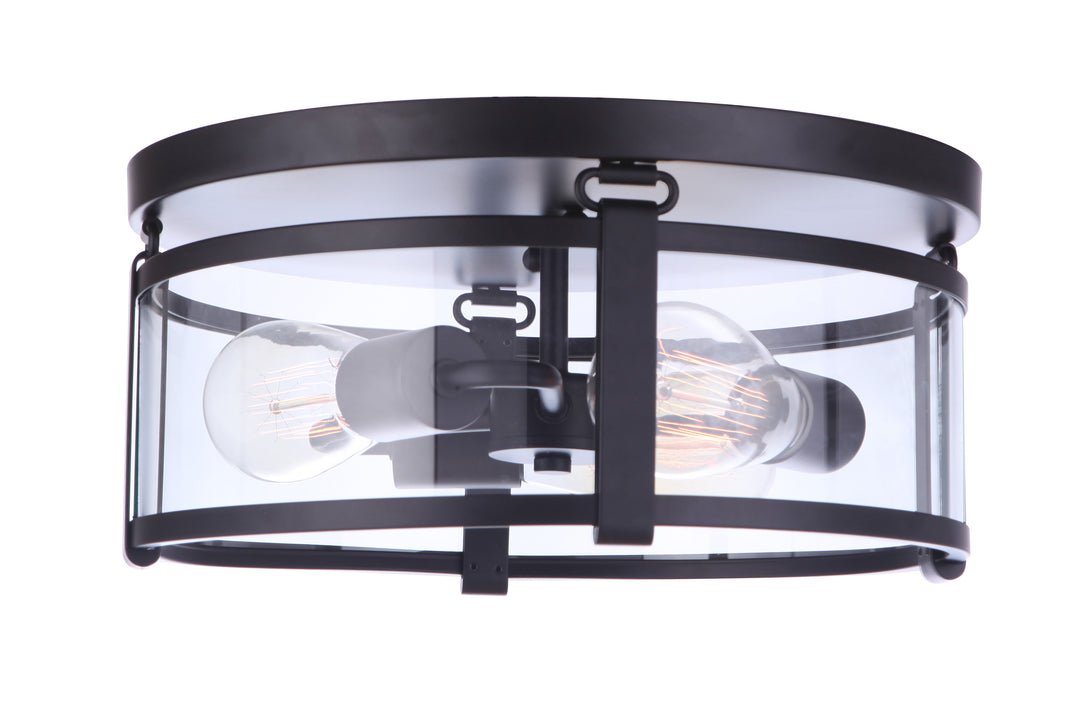 Elliot 3-Light Flush Mount in Flat Black by Craftmade