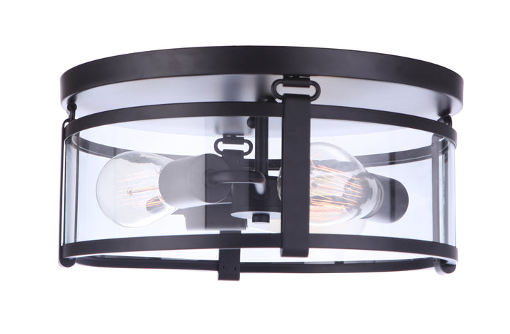 Elliot 3-Light Flush Mount in Flat Black by Craftmade