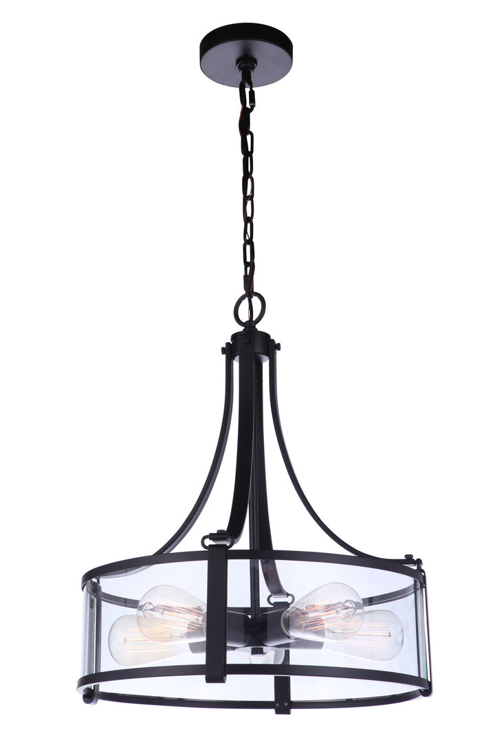 Elliot 5-Light Pendant in Flat Black by Craftmade