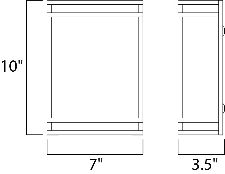 Linear LED Wall Sconce dimensions diagram