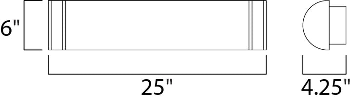 Linear LED LED Bath Vanity dimensions diagram