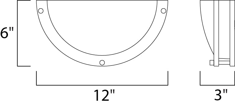 Linear LED Wall Sconce dimensions diagram