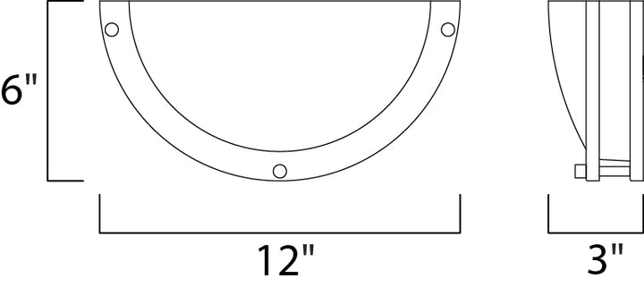 Linear LED Wall Sconce dimensions diagram