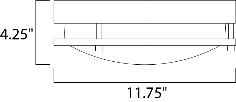 Linear LED Surface Mount w/ EM Back Up dimensions diagram