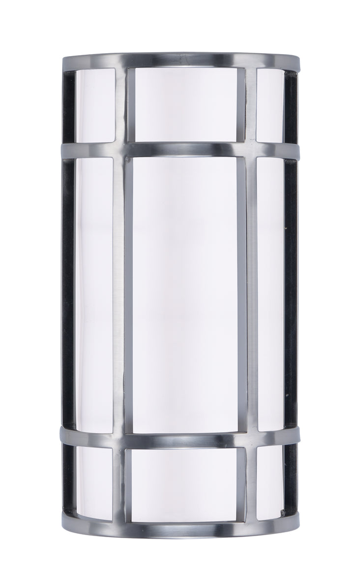 Moon Ray LED Outdoor Wall Sconce White / Satin Nickel