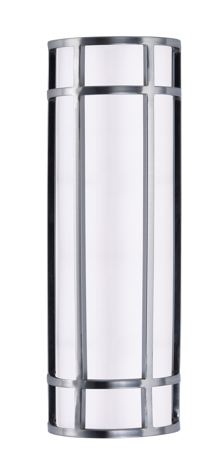 Moon Ray LED Outdoor Wall Sconce White / Satin Nickel