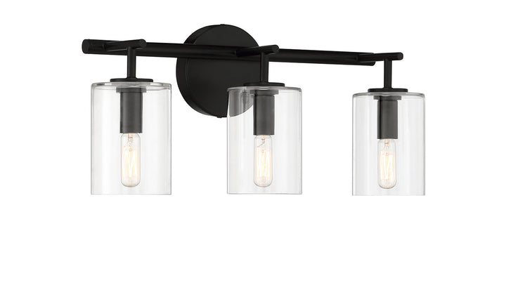 Hailie Vanity Light in Flat Black by Craftmade