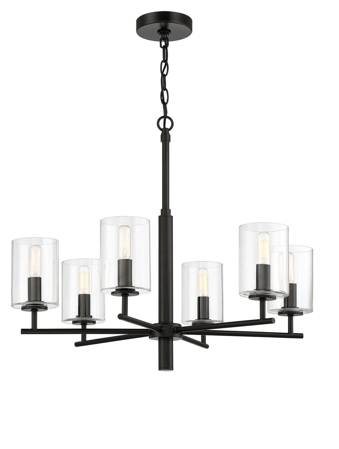 Hailie Chandelier in Flat Black by Craftmade