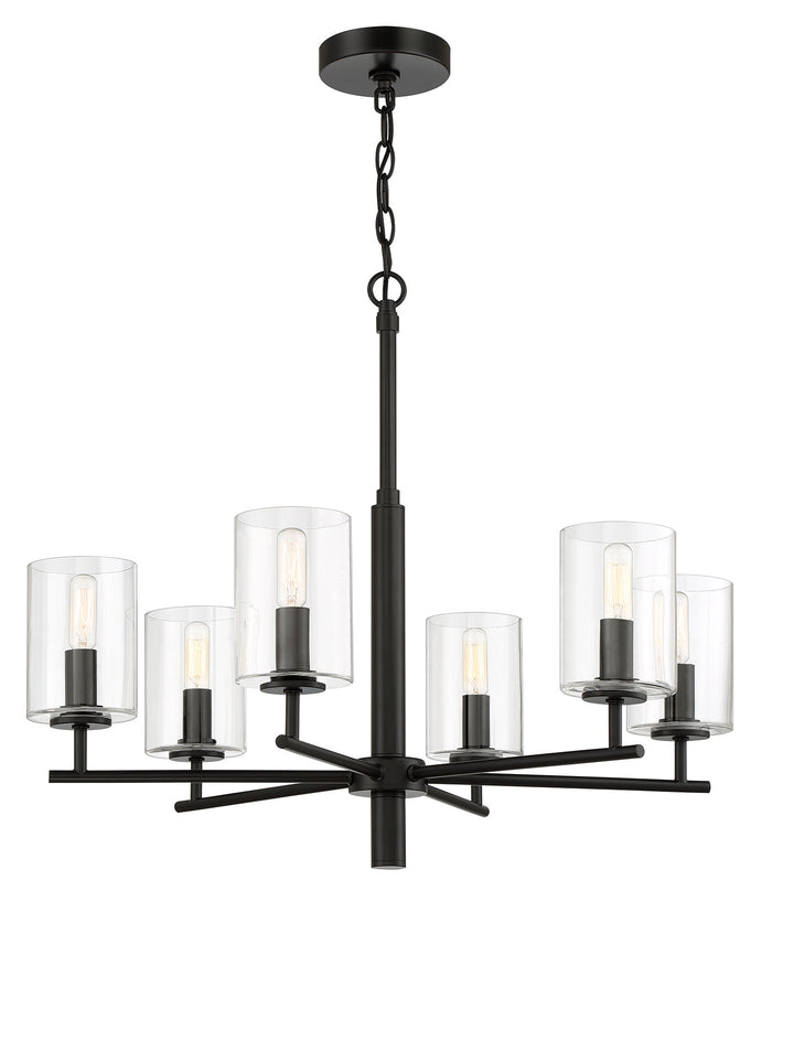Hailie Chandelier in Flat Black by Craftmade