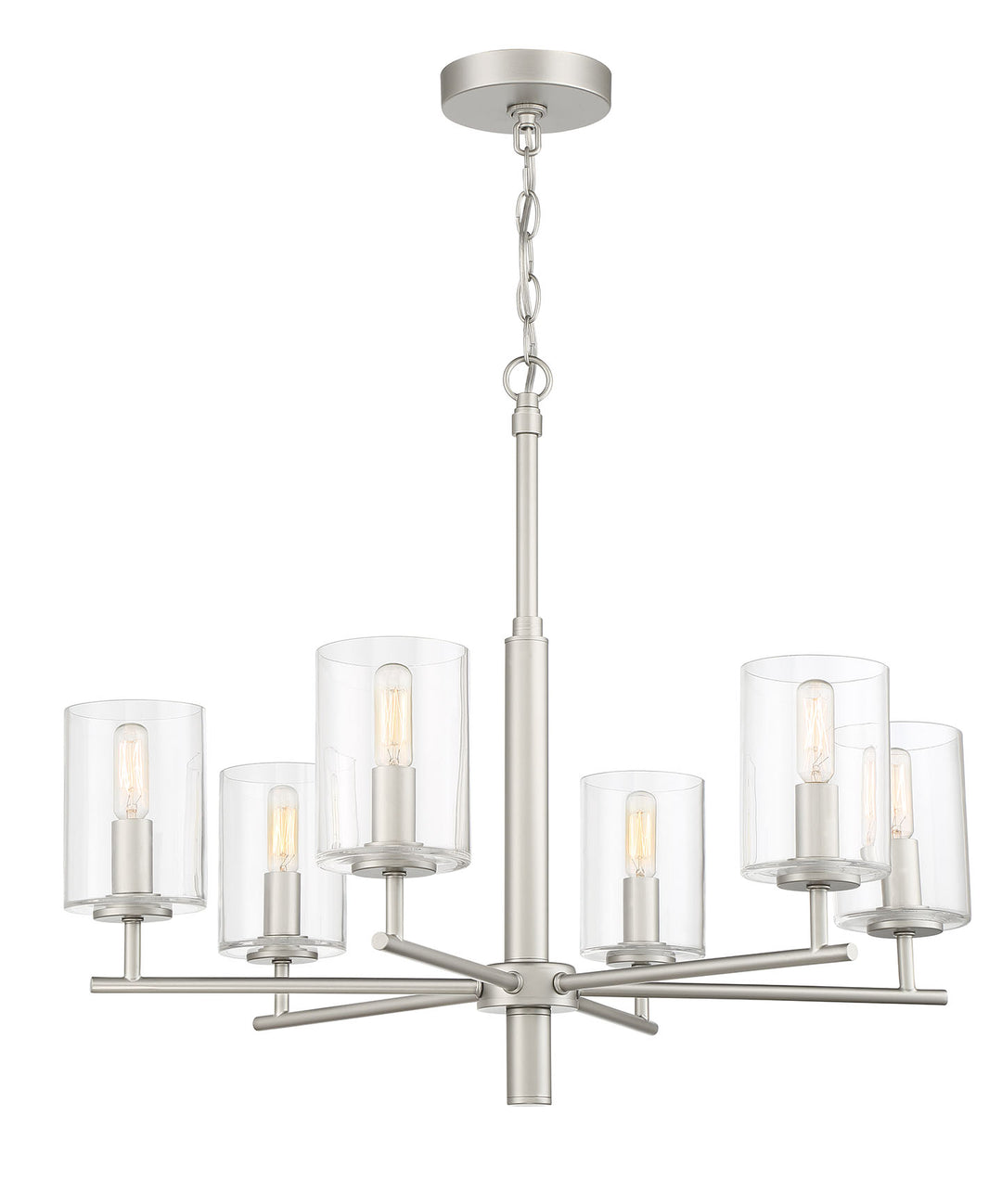 Hailie Chandelier in Satin Nickel by Craftmade