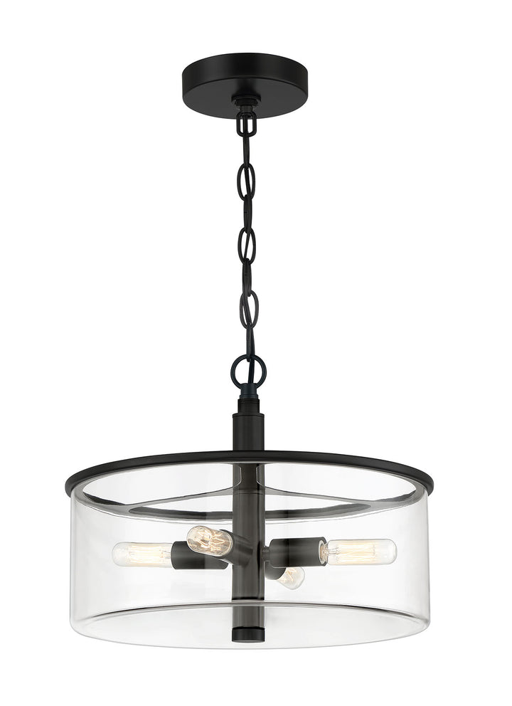 Hailie 4-Light Convertible Semi-Flush Mount in Flat Black by Craftmade