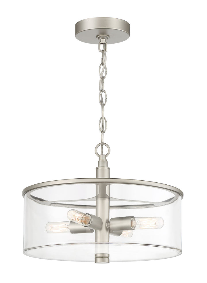 Hailie 4-Light Convertible Semi-Flush Mount in Satin Nickel by Craftmade