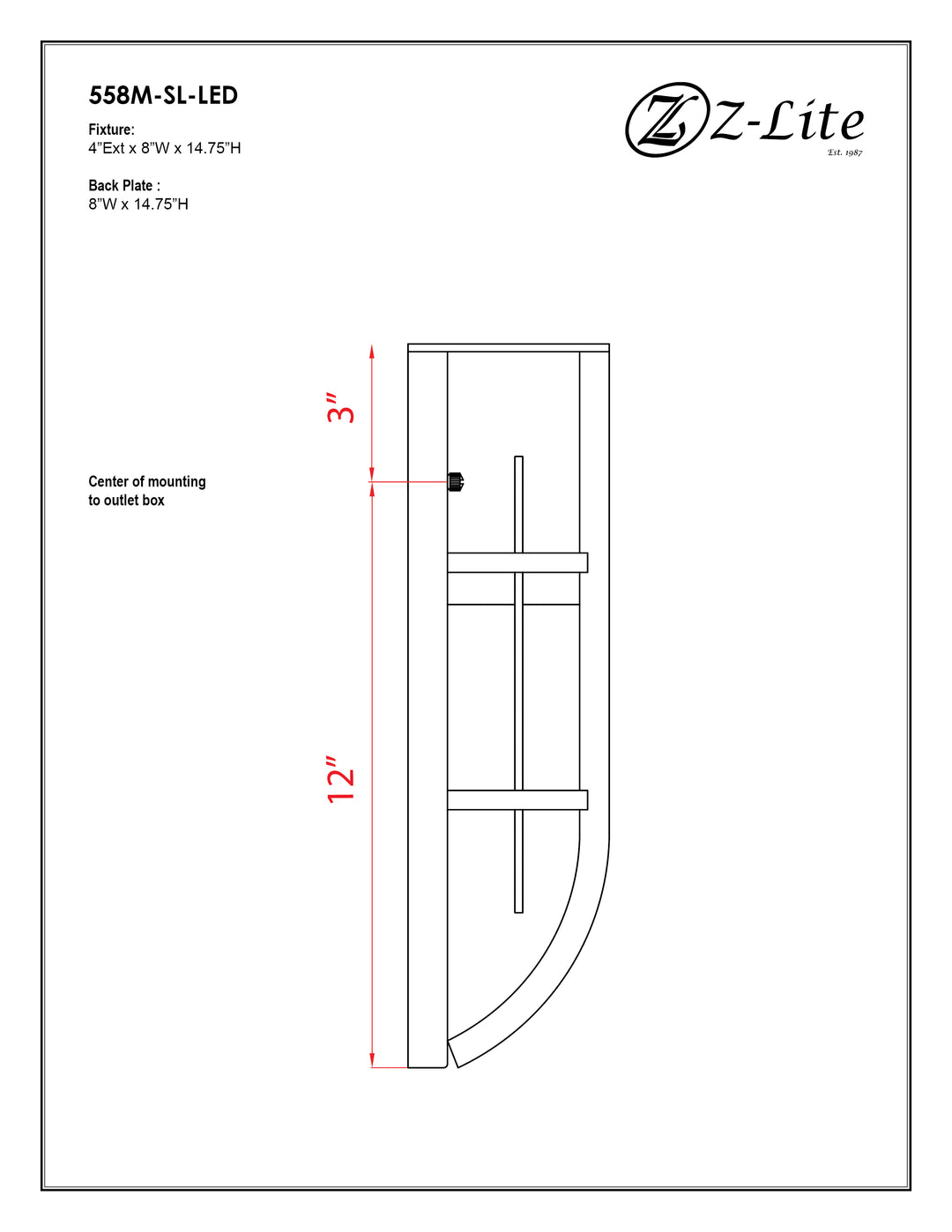Stillwater - LED 1 Light Outdoor Wall Light