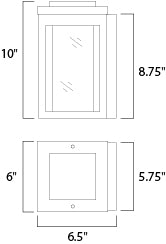 Salon Outdoor LED Wall Sconce dimensions diagram