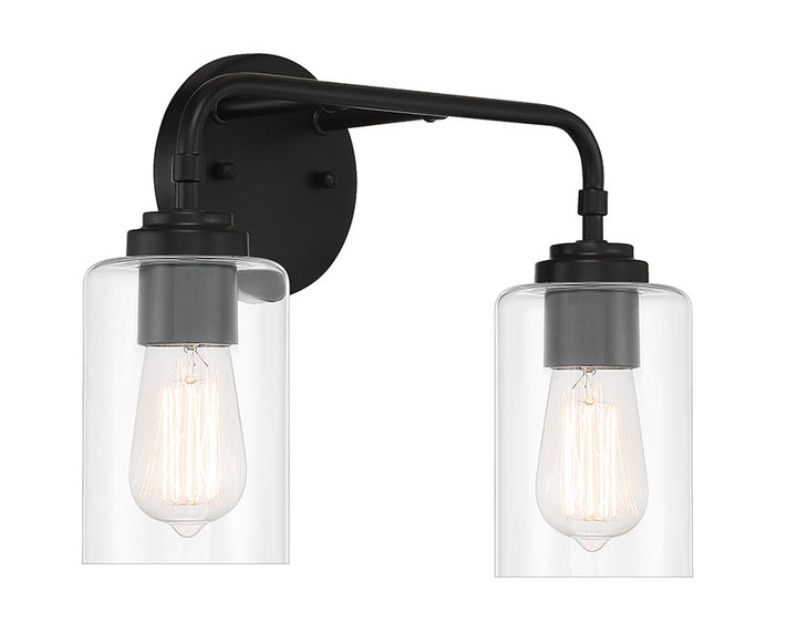 Stowe Vanity Light in Flat Black by Craftmade