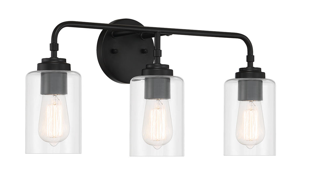 Stowe Vanity Light in Flat Black by Craftmade