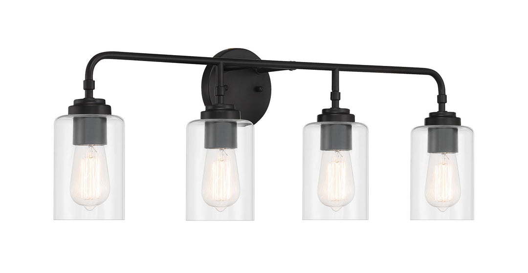 Stowe Vanity Light in Flat Black by Craftmade