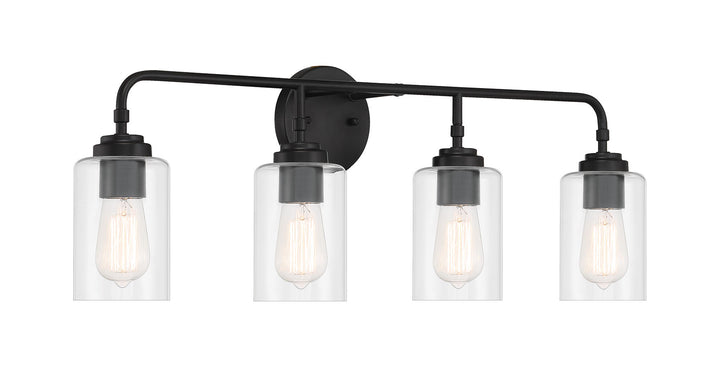 Stowe Vanity Light in Flat Black by Craftmade