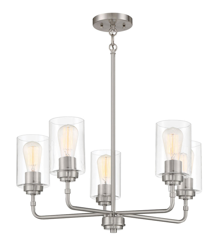 Stowe Chandelier in Brushed Polished Nickel by Craftmade
