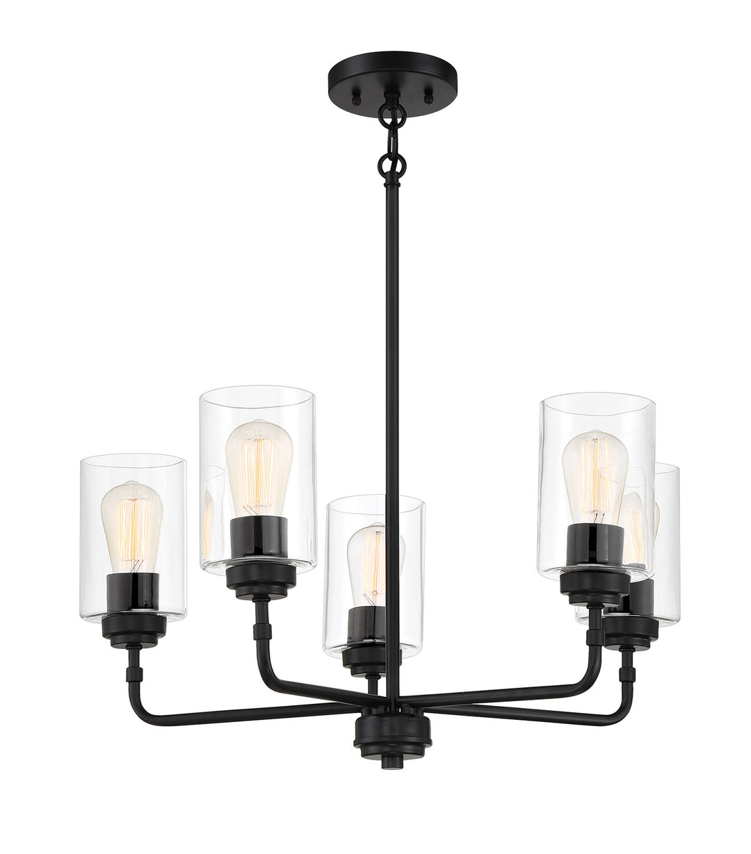 Stowe Chandelier in Flat Black by Craftmade