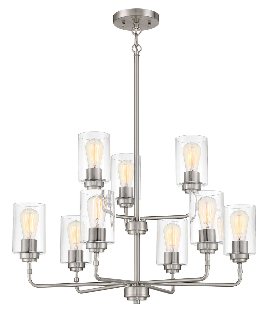 Stowe Chandelier in Brushed Polished Nickel by Craftmade