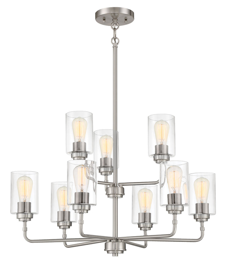 Stowe Chandelier in Brushed Polished Nickel by Craftmade