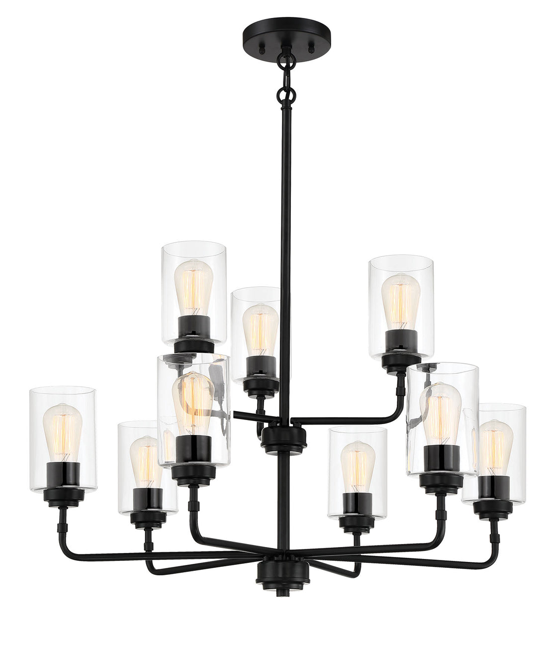 Stowe Chandelier in Flat Black by Craftmade