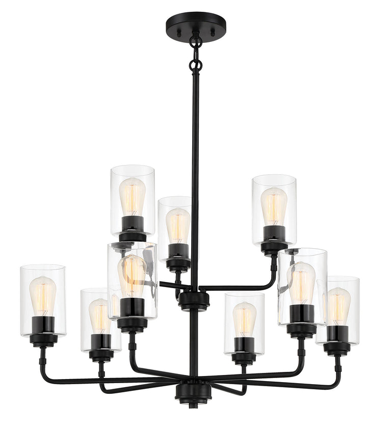 Stowe Chandelier in Flat Black by Craftmade