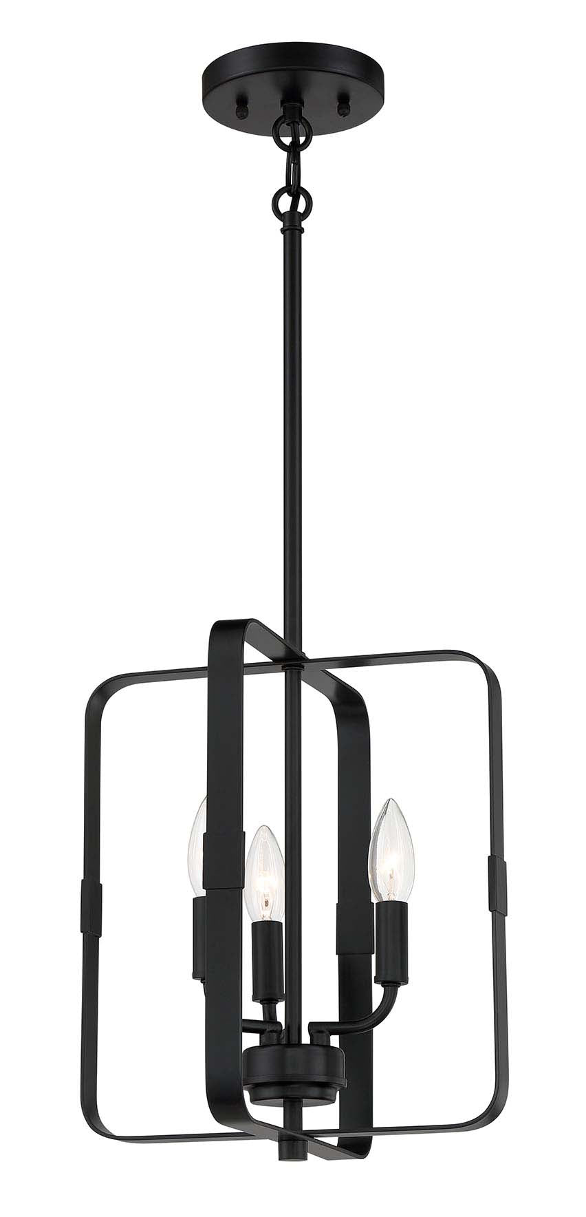 Stowe Foyer Pendant in Flat Black by Craftmade