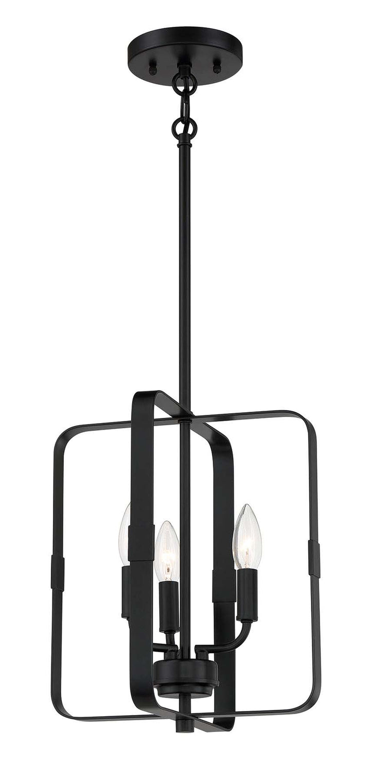 Stowe Foyer Pendant in Flat Black by Craftmade
