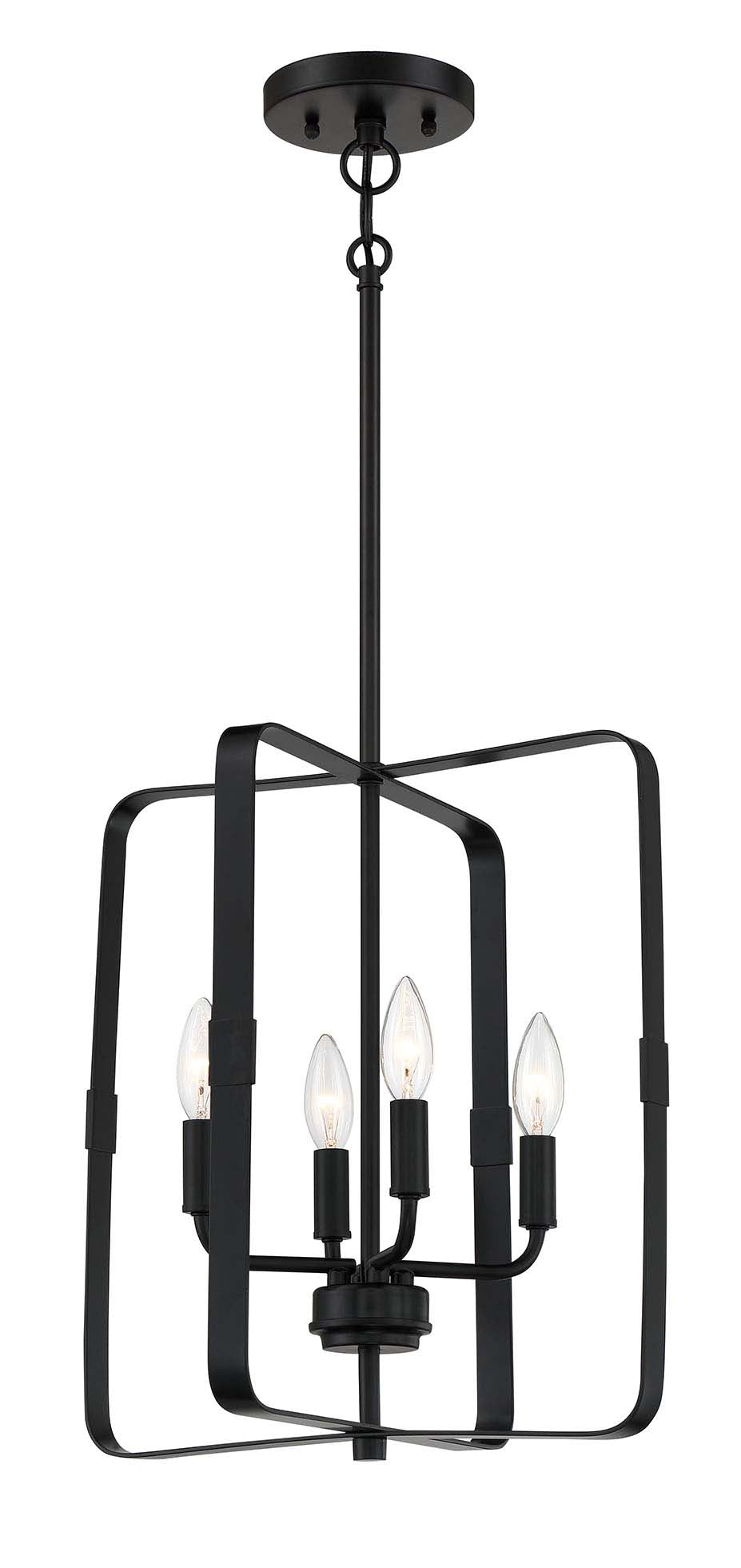 Stowe Foyer Pendant in Flat Black by Craftmade