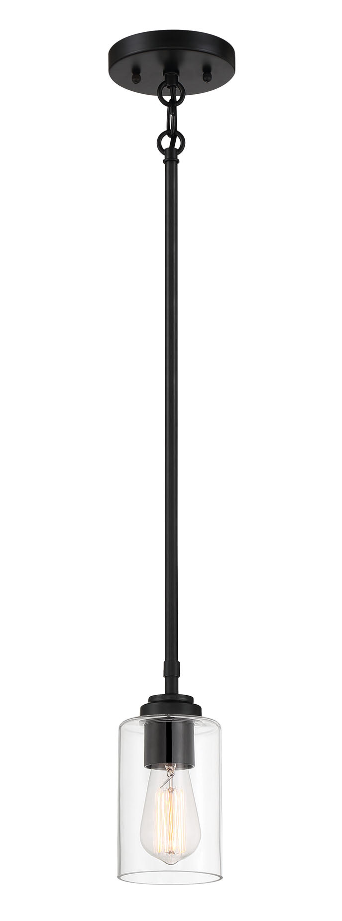Stowe Pendant in Flat Black by Craftmade