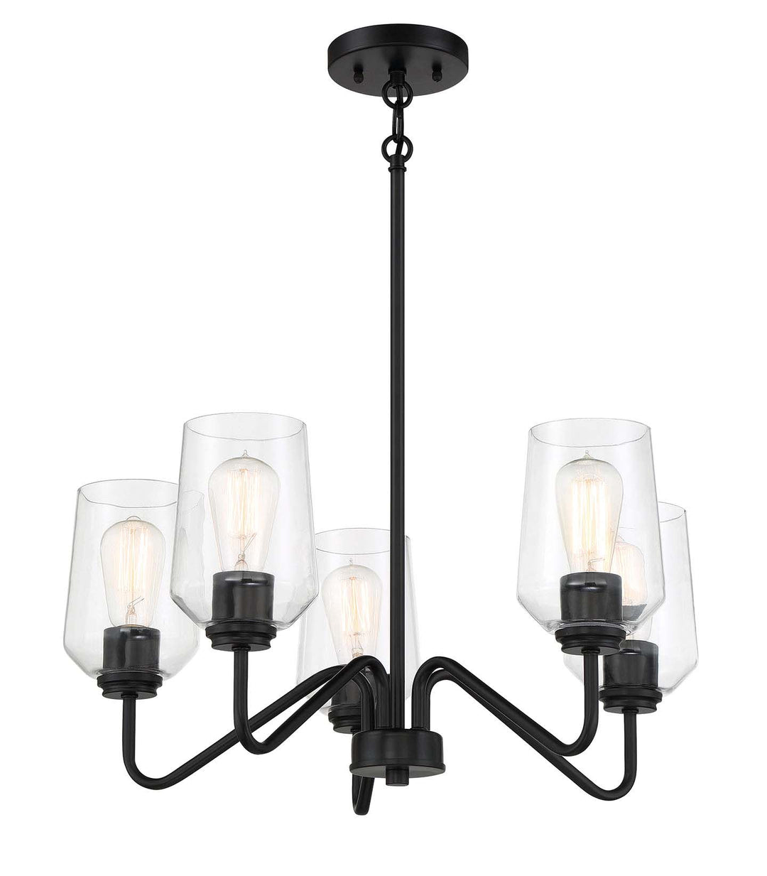 Shayna Chandelier in Flat Black by Craftmade