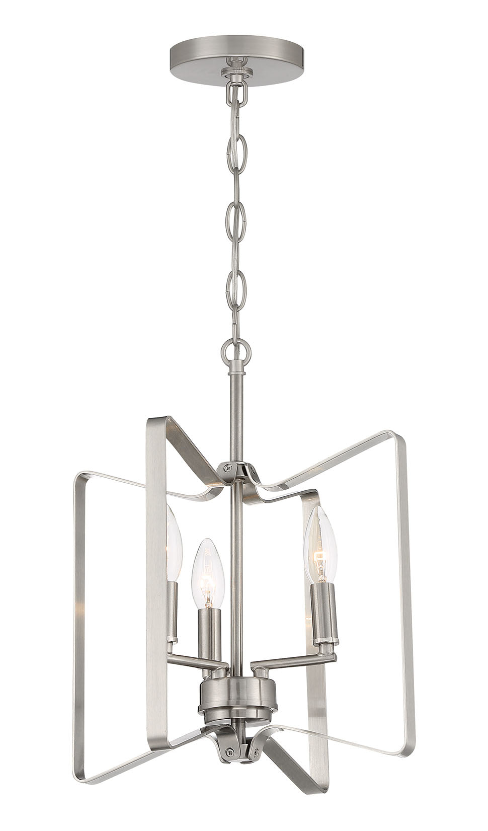 Shayna 3-Light Convertible Semi-Flush Mount in Brushed Polished Nickel by Craftmade