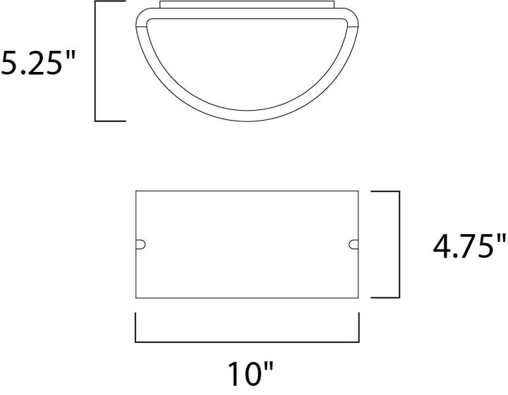 Zenith LED 1-Light Wall Sconce dimensions diagram