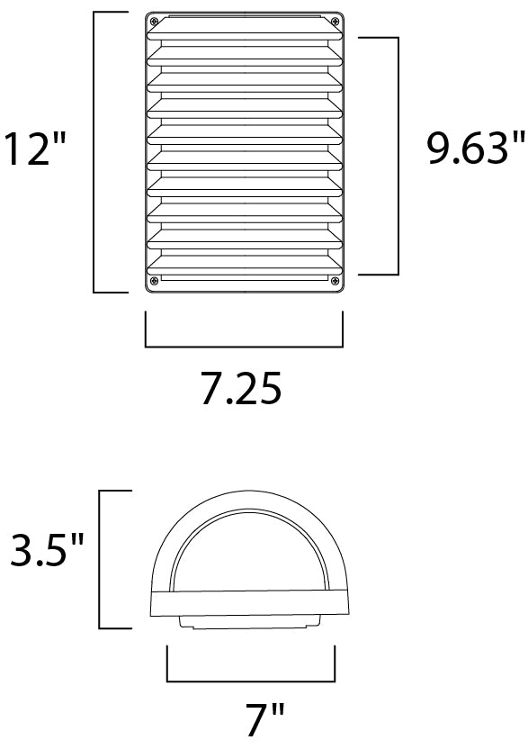 Zenith LED 1-Light Wall Sconce dimensions diagram