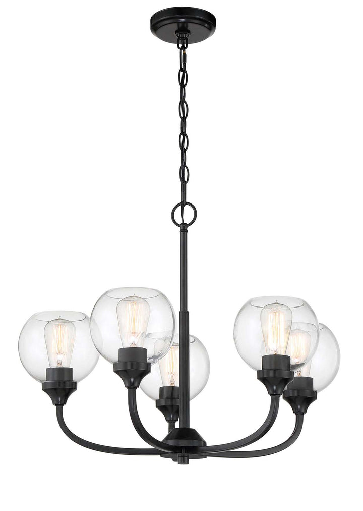 Glenda Chandelier in Flat Black by Craftmade